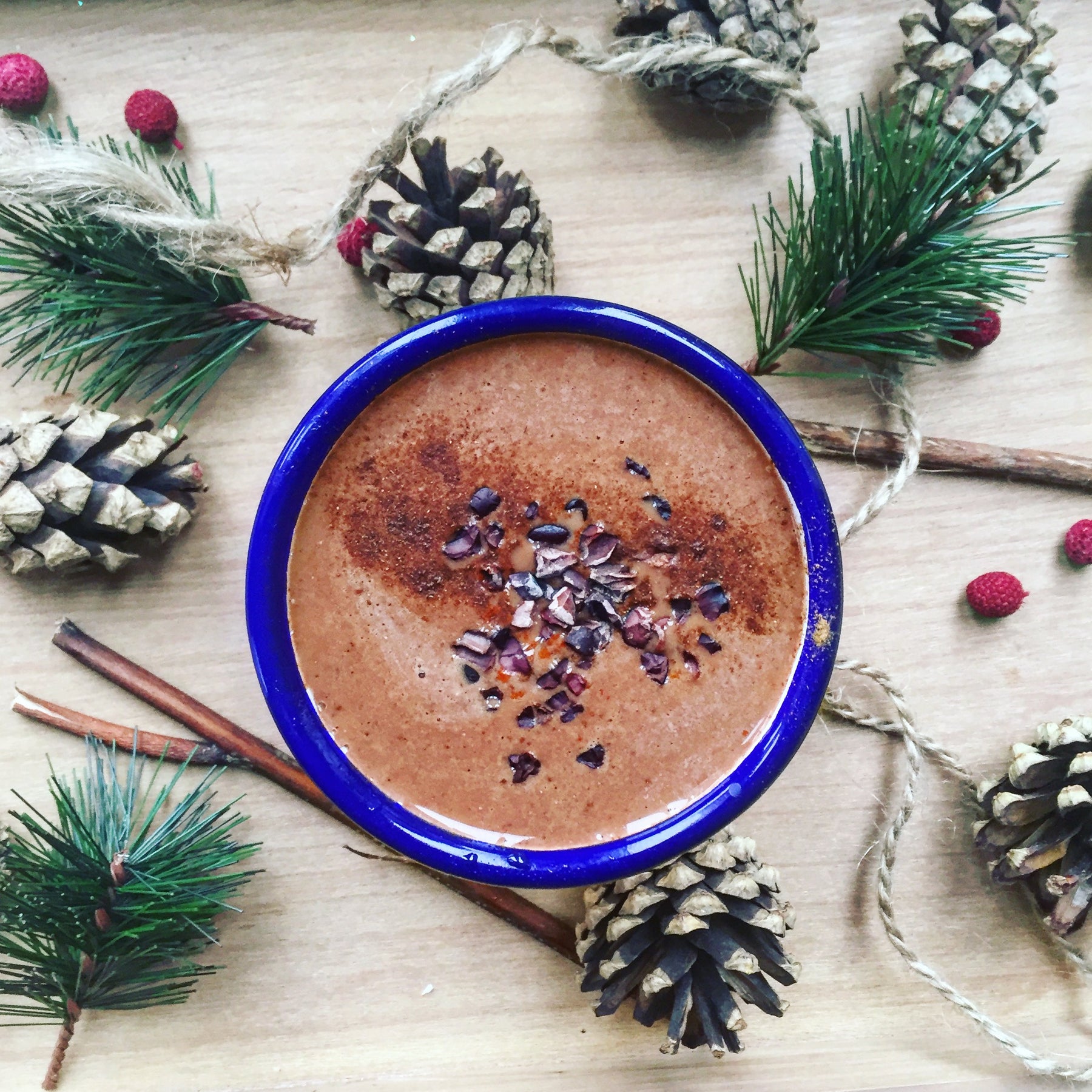 Winter Spiced Creamy Vegan Hot Chocolate