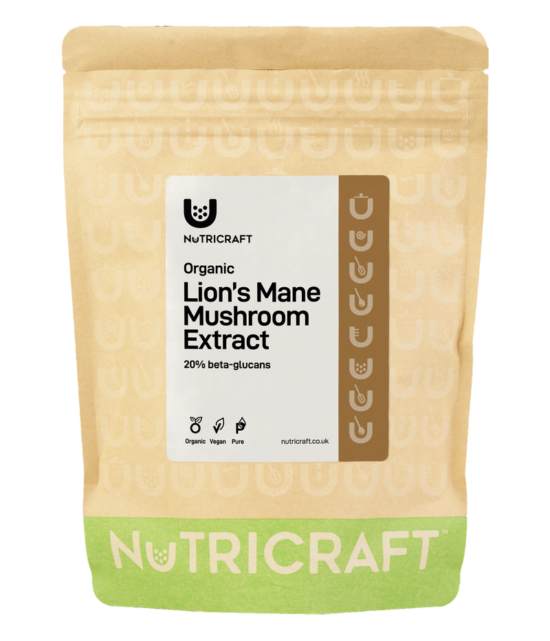 Organic Lion's Mane Mushroom Extract Powder (20% beta-glucans)