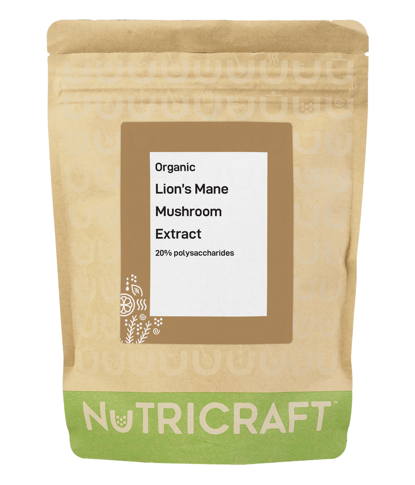 Organic Lion's Mane Mushroom Extract Powder (10:1 / 20% polysaccharides)