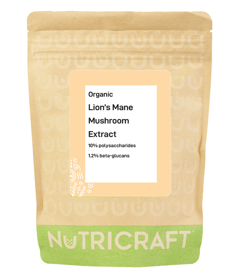 Organic Lion's Mane Mushroom Extract Powder (10% beta-glucans)